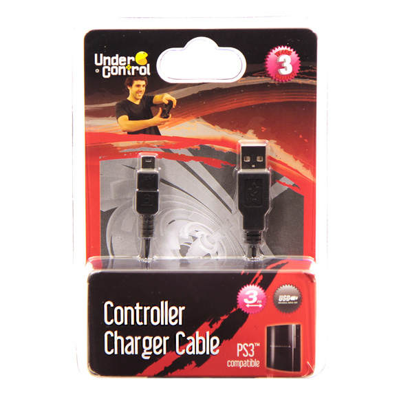 3700372700771 Cable De Charge USB 3M Pour Manette PS3