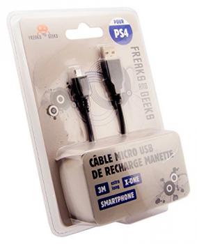 3760178623971 Cable Micro Usb Recharge Manette  3M Pour Xbone et PS4