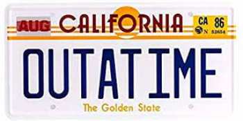 5510109271 Plaque Immatriculation Retour Vers Le Futur Outatime California