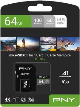 751492625744 Micro SD 64GB Avec Adaptateur PNY