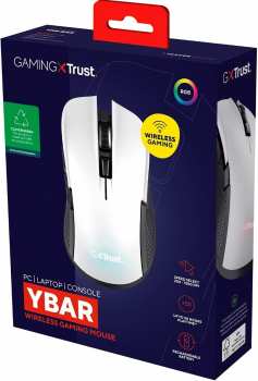 8713439248890 Souris Sans Fils Trust Ybar Blanche Rechargeable Rgb